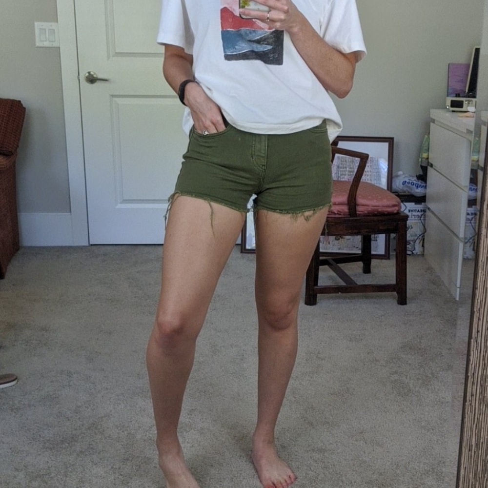 Green shorts